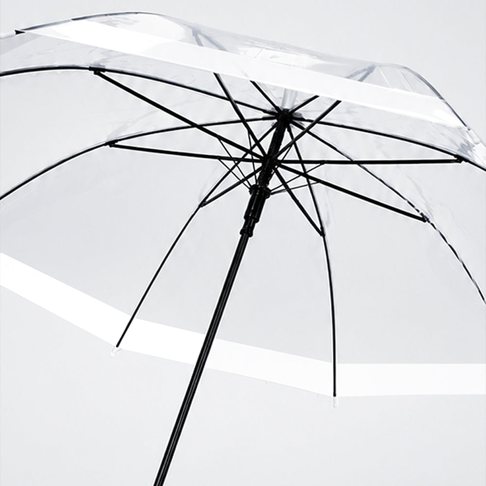 White Big Border Transparent Umbrella for Teens & Adults