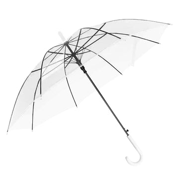 White Border Transparent Umbrella for Adults