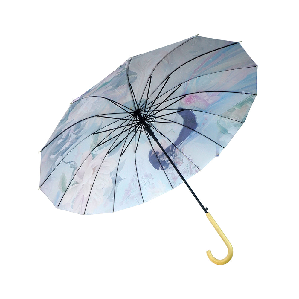 Calm Woman Floral print Big Size Umbrella for Adults