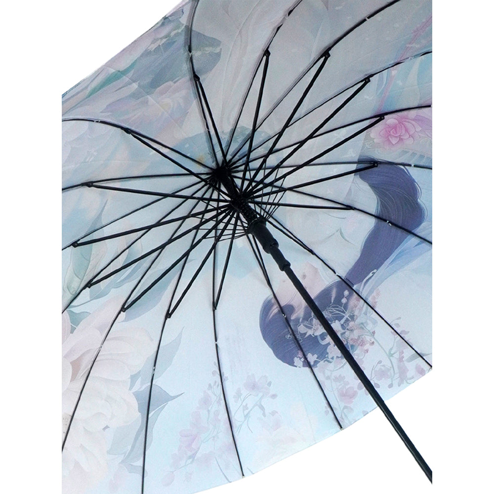Calm Woman Floral print Big Size Umbrella for Adults
