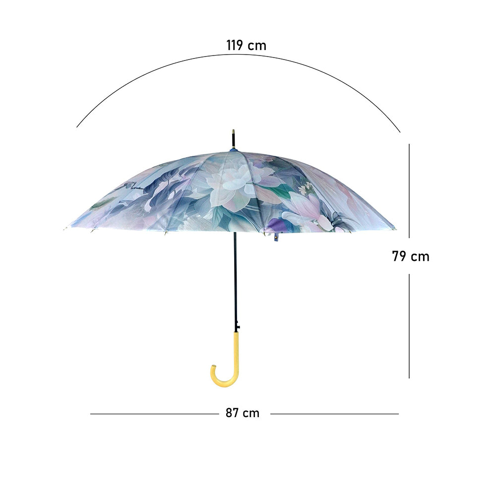 Calm Woman Floral print Big Size Umbrella for Adults