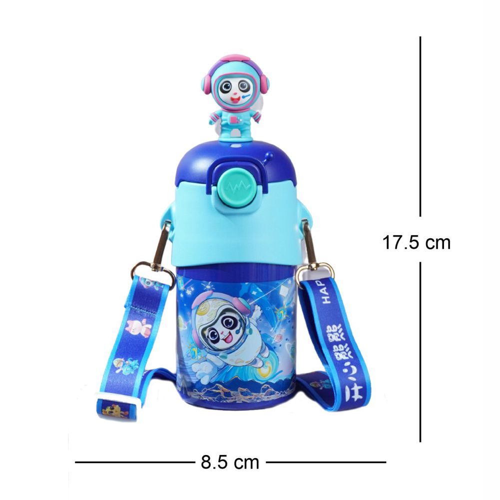 Blue 3D Astronaut Toy Lid Kids Stainless Steel Water Bottle,500ml