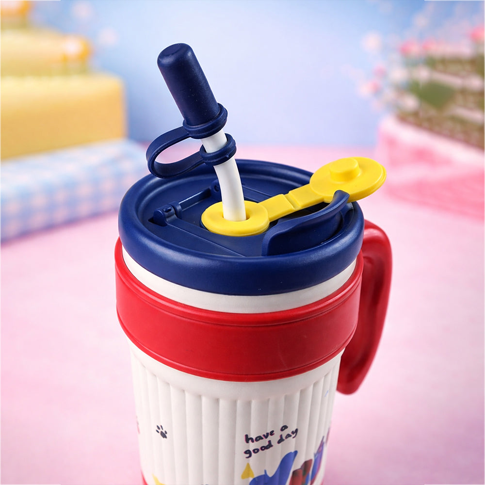 Blue Lid, Bag Puppy, Twilight Tumbler  Series, Stainless Steel Tumbler and Water Bottle for Teens and Adults, 750 ml
