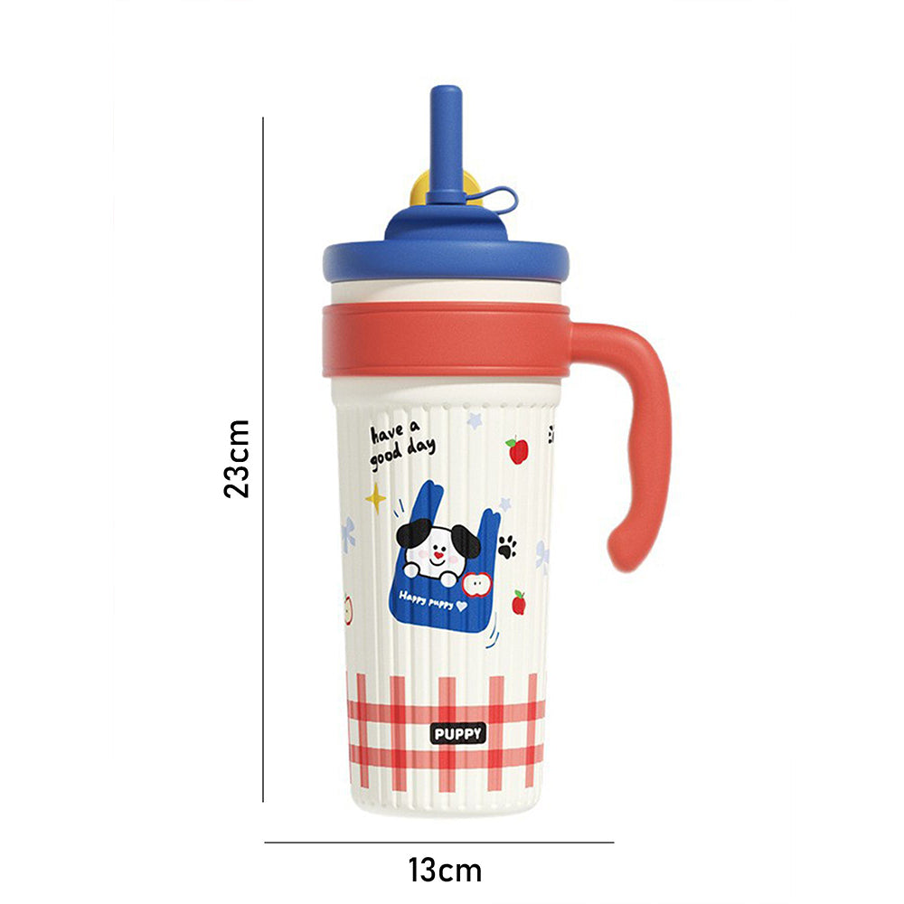 Blue Lid, Bag Puppy, Twilight Tumbler  Series, Stainless Steel Tumbler and Water Bottle for Teens and Adults, 750 ml