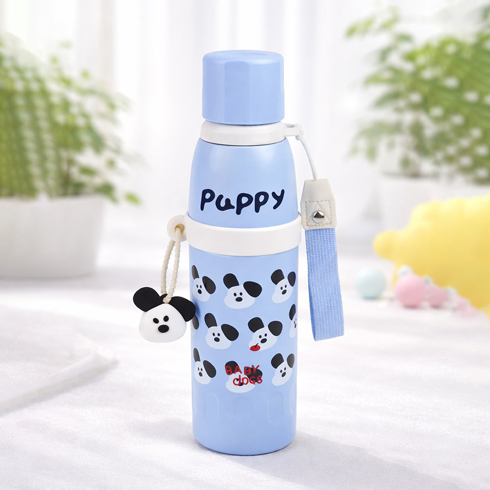 Blue Puppy Stripes Cap Series,  Stainless Steel Kids Water Bottle , 520ml