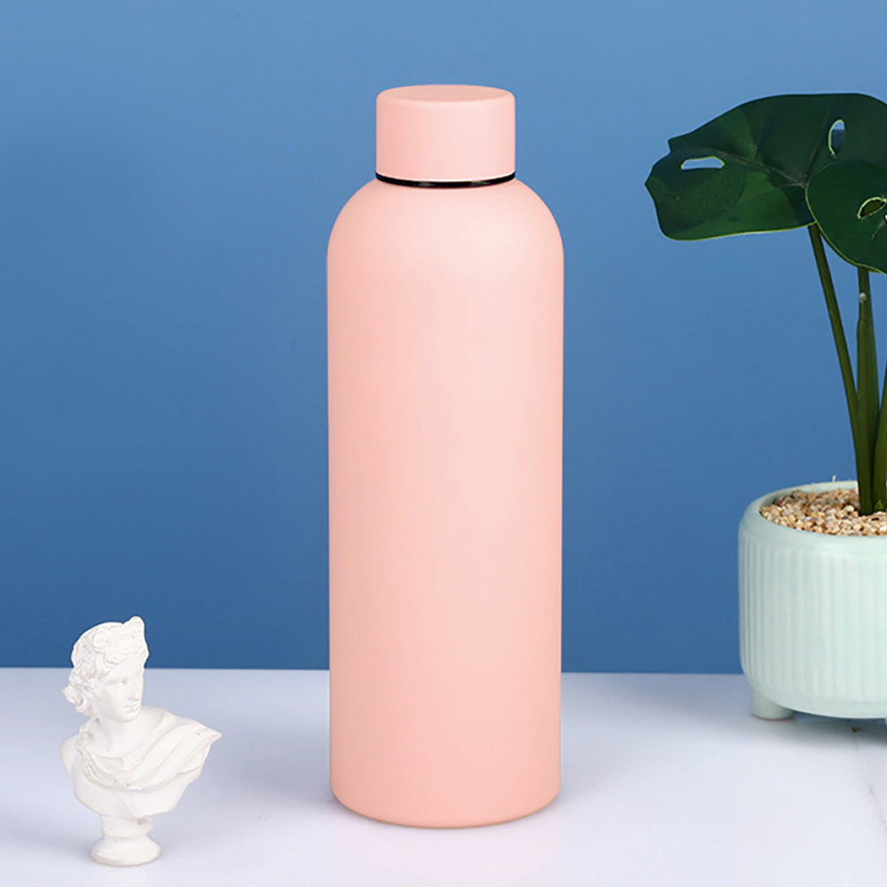 Blush Pink Matt Finish Premium Stainless steel Double Wall Bottle for Office, Gym and School, 750ML