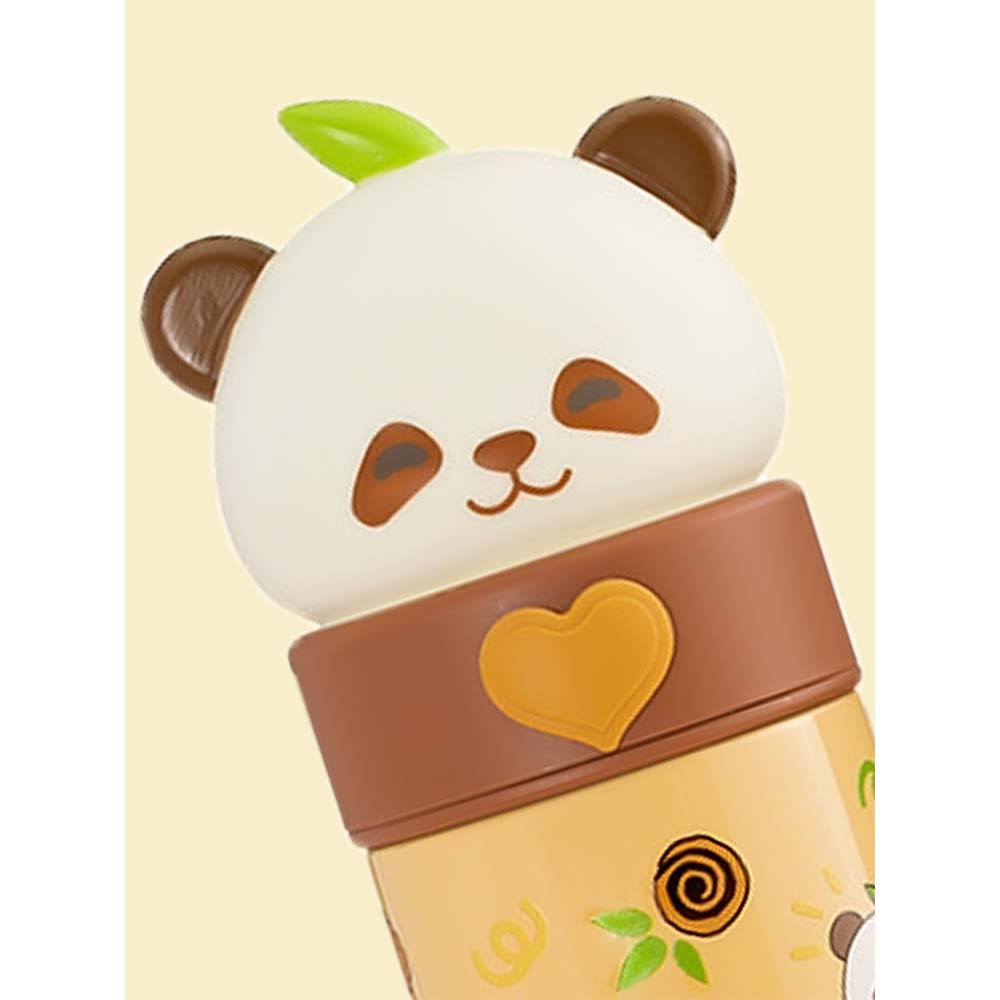 Brown Panda Head Stainless Steel Thermos Water Bottle, 350 ml