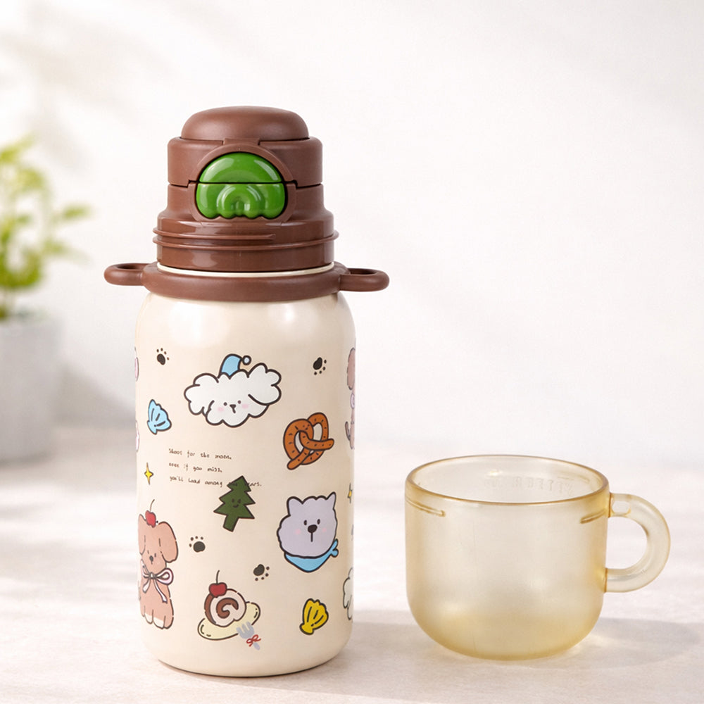 Brown Teddy Cuplid Series,  Stainless Steel Kids Water Bottle , 500ml