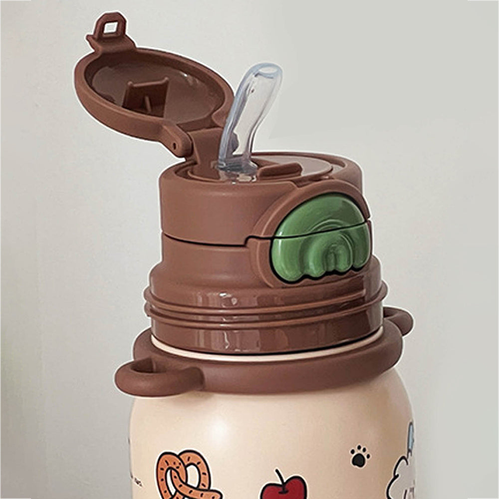 Brown Teddy Cuplid Series,  Stainless Steel Kids Water Bottle , 500ml