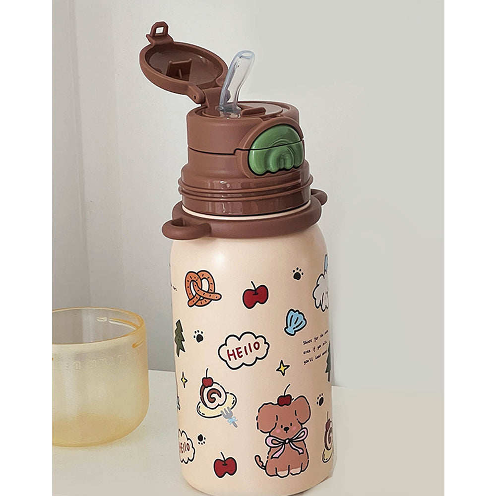 Brown Teddy Cuplid Series,  Stainless Steel Kids Water Bottle , 500ml