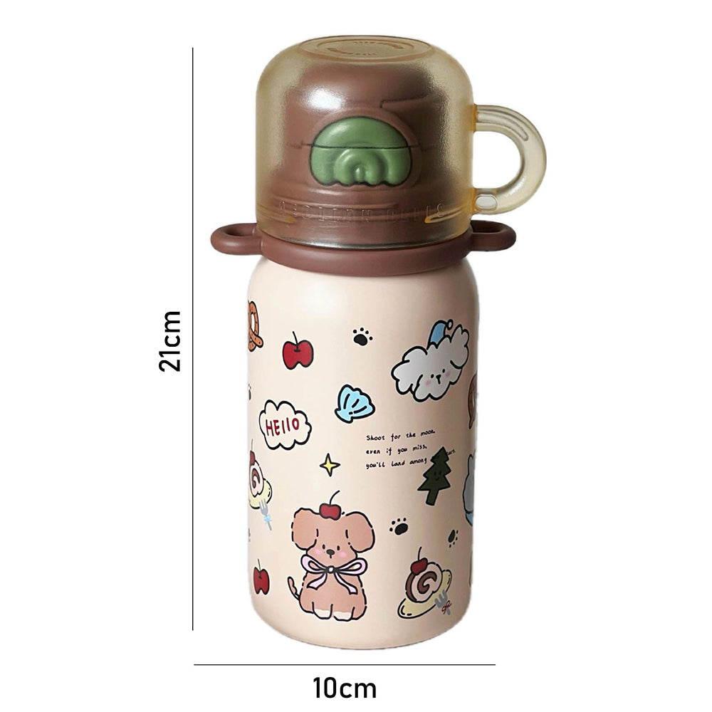 Brown Teddy Cuplid Series,  Stainless Steel Kids Water Bottle , 500ml