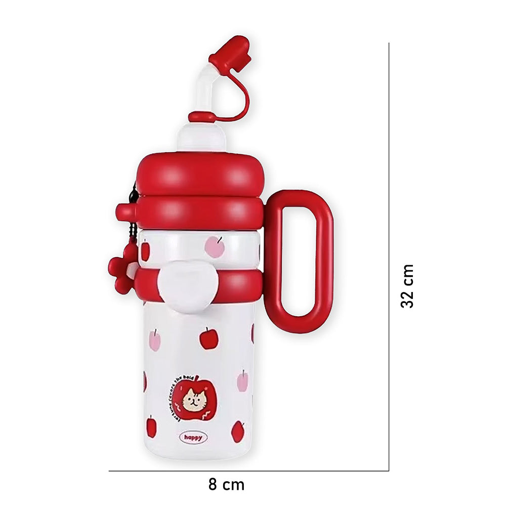 Bubble Red Apple Stainless Steel Water Tumbler bottle for Kids & Adults , 1000ml