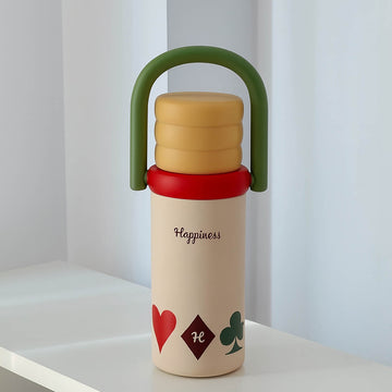 Cream 3Stripes Lid Series,  Stainless Steel Kids Water Bottle , 500ml