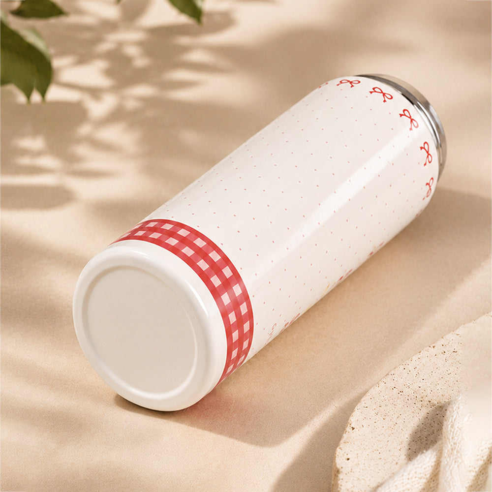 Cute Rabbit, Red ball Lid Series, Stainless Steel Tumbler and Water Bottle for Kids & Adults, 650ml