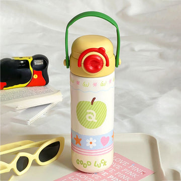 Green Apple, Sleek series Stainless Steel Tumbler and Water Bottle for Kids and Adults,550ml