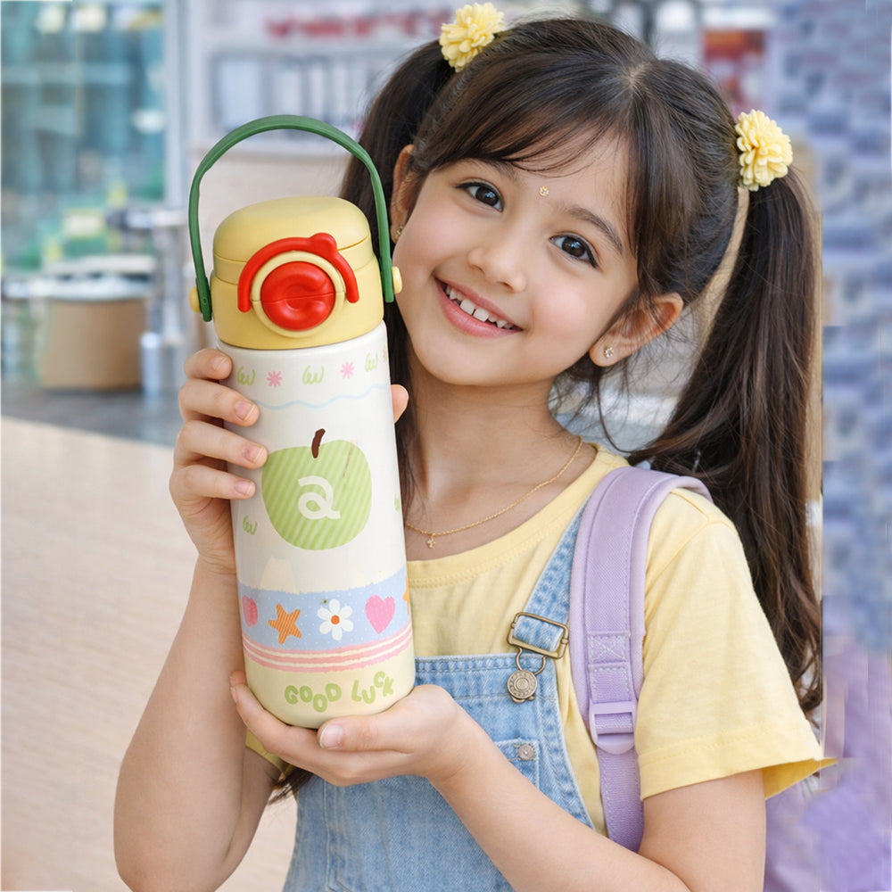Green Apple, Sleek series Stainless Steel Tumbler and Water Bottle for Kids and Adults,550ml
