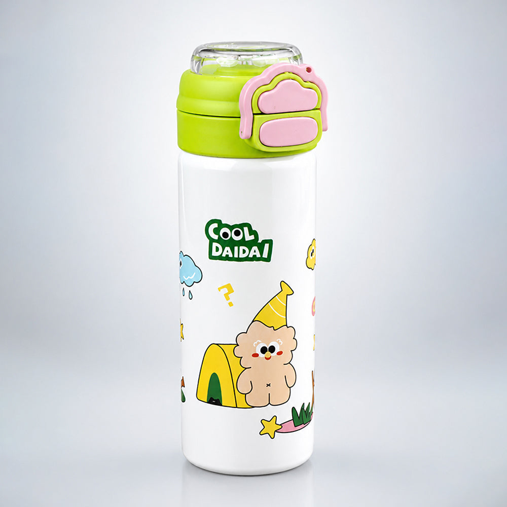 Green Lid, Camping Buddy Series, Stainless Steel Water Bottle for Kids, 700ml