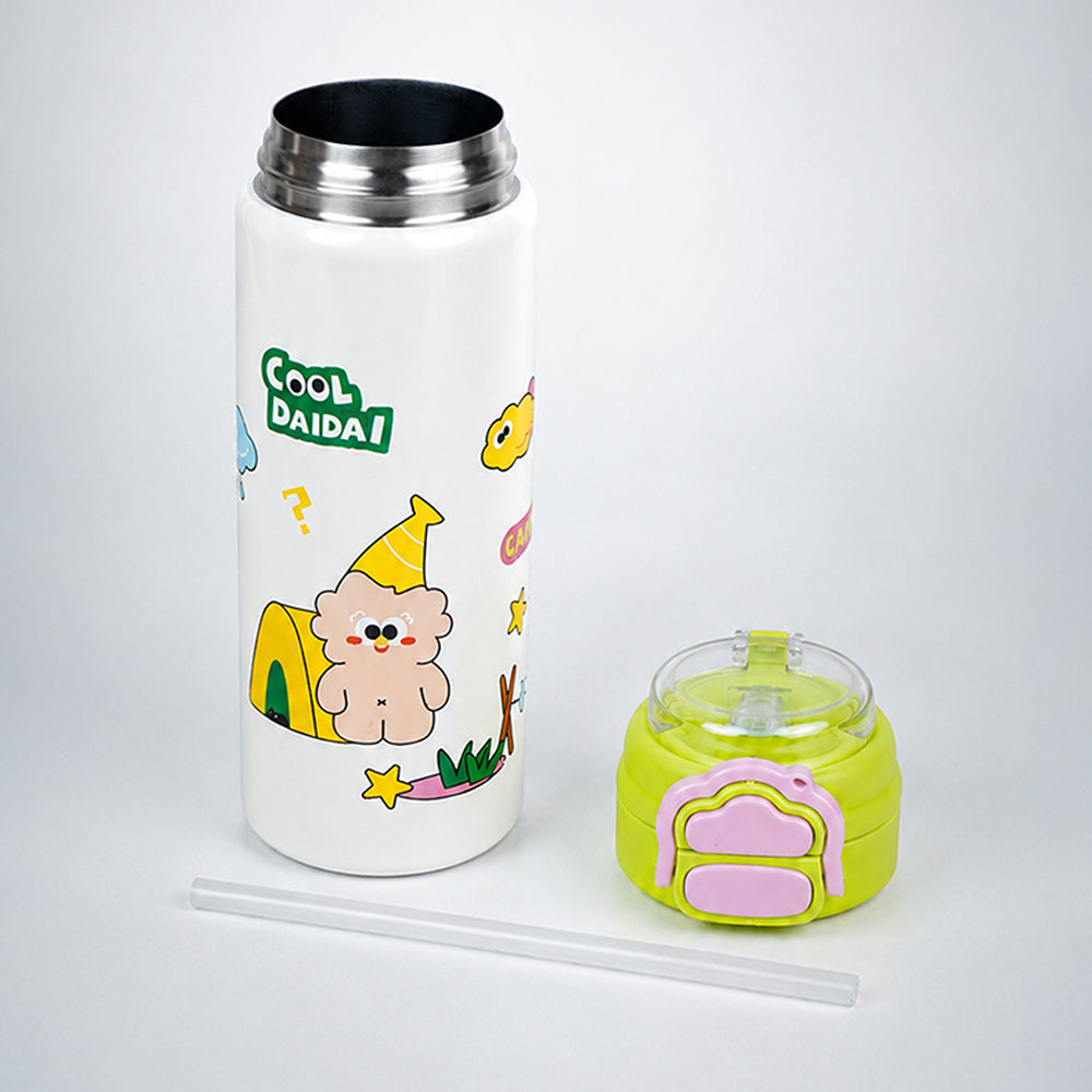 Green Lid, Camping Buddy Series, Stainless Steel Water Bottle for Kids, 700ml