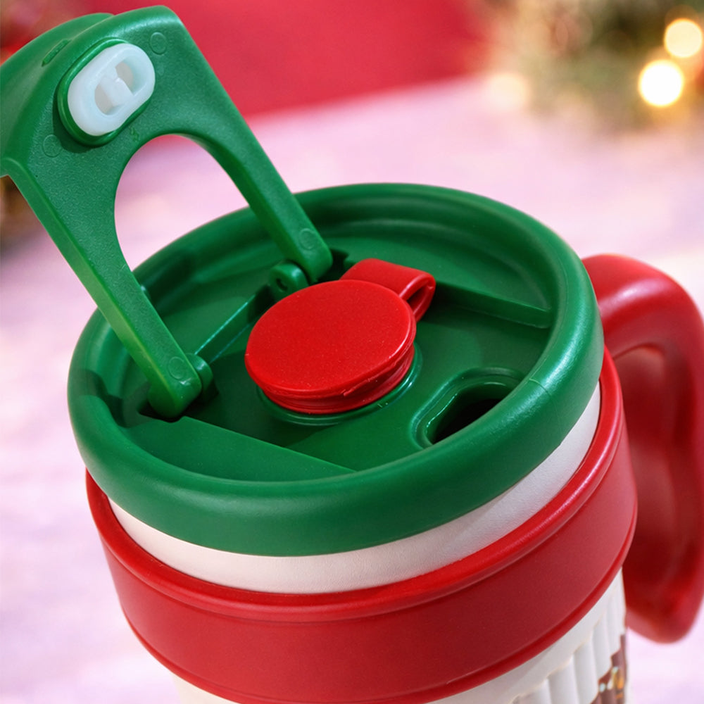 Green Lid, Party Teddy, Twilight Tumbler  Series, Stainless Steel Tumbler and Water Bottle for Teens and Adults, 750 ml