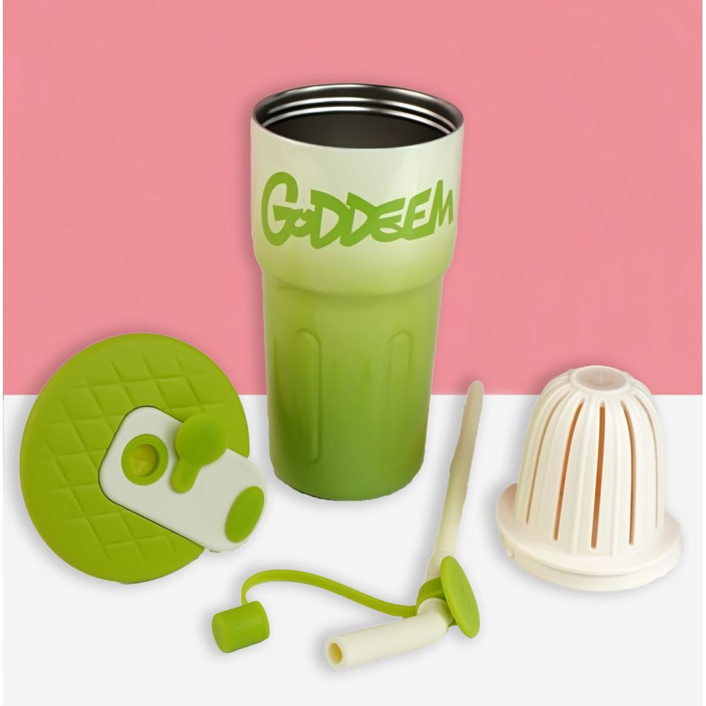 Green Ombre Shaded Stainless Steel  Tumbler Water Bottle, 550ml