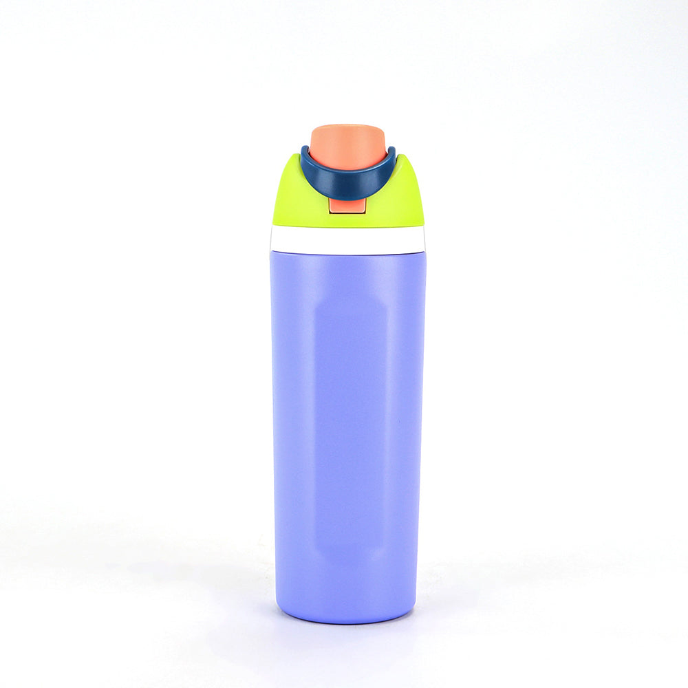 Lavender Flip Lid styled  Premium Stainless steel Double Wall Bottle for Office, Gym and School, 750ML