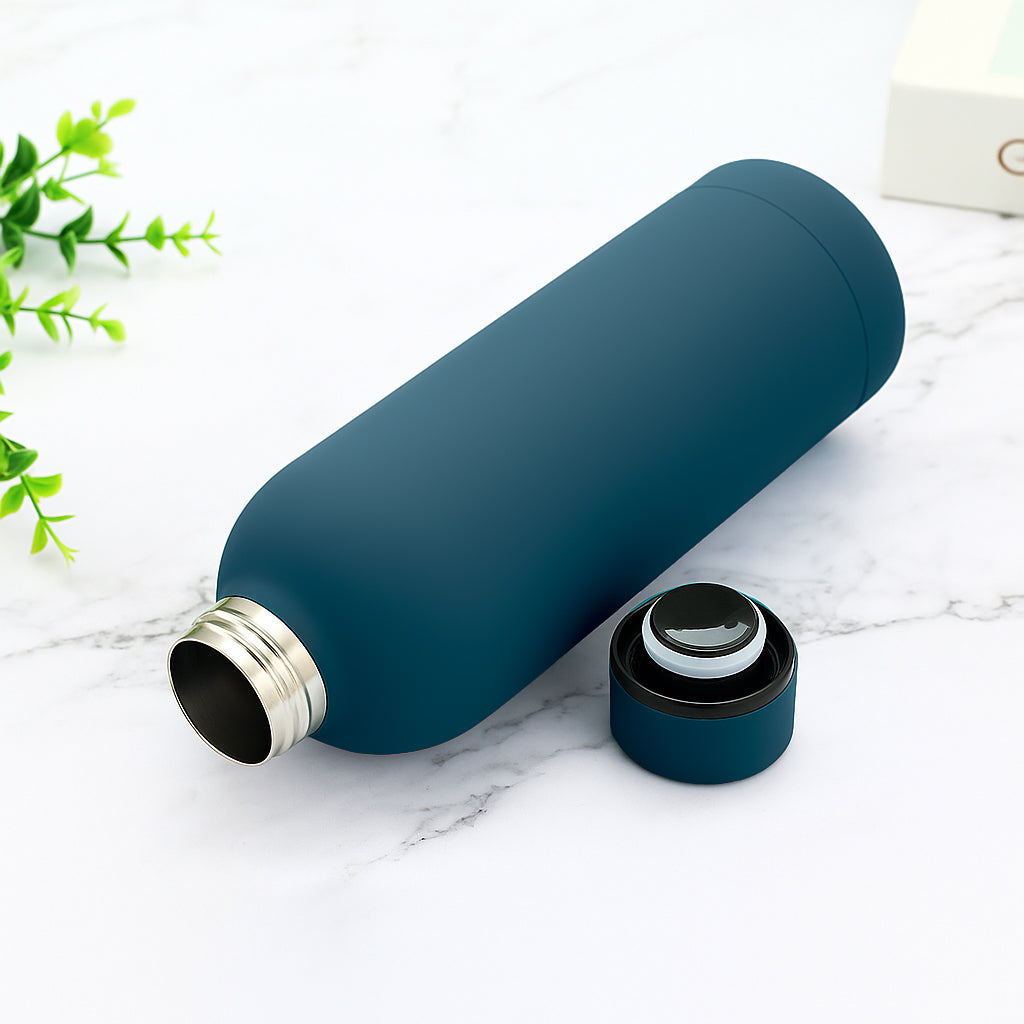 Midnight Blue Matt Finish Premium Stainless steel Bottle for Office, Gym and School, 1000ML