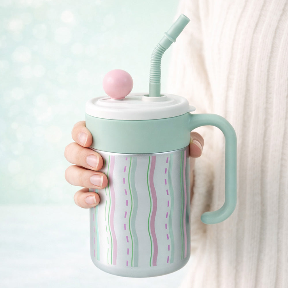 Mint Green Shiny, Cupstyle Series Stainless Steel Tumbler Bottle with detachable infuser for kids, Teens and Adults,620 ml