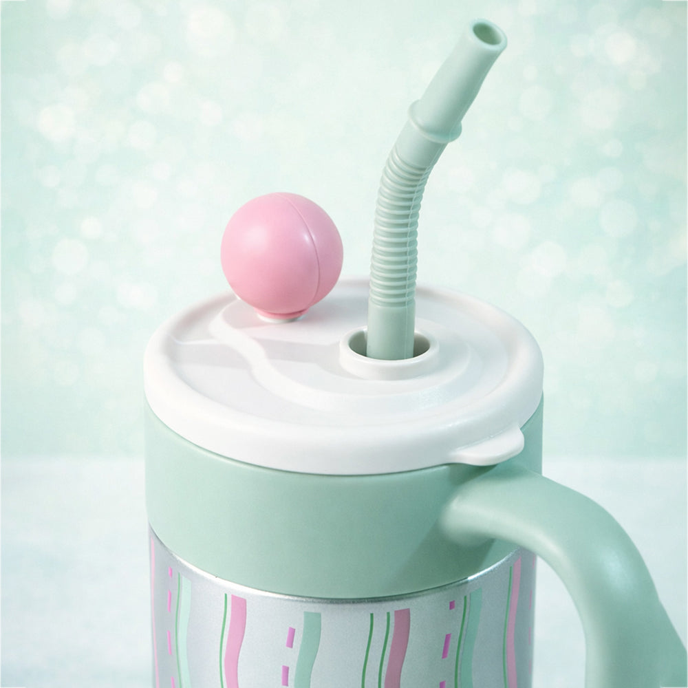 Mint Green Shiny, Cupstyle Series Stainless Steel Tumbler Bottle with detachable infuser for kids, Teens and Adults,620 ml