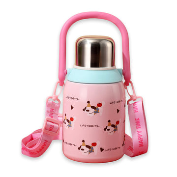 Party Hat Puppy Pink Stainless Steel premium insulated water Bottle, 800ml
