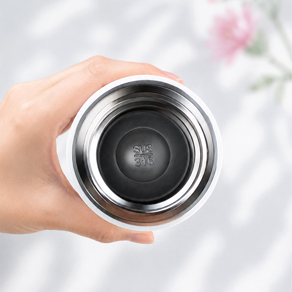 Pink Checks Cup Lid Design, Sleek Stainless Steel Thermos & Water Bottle for Kids, 350ml