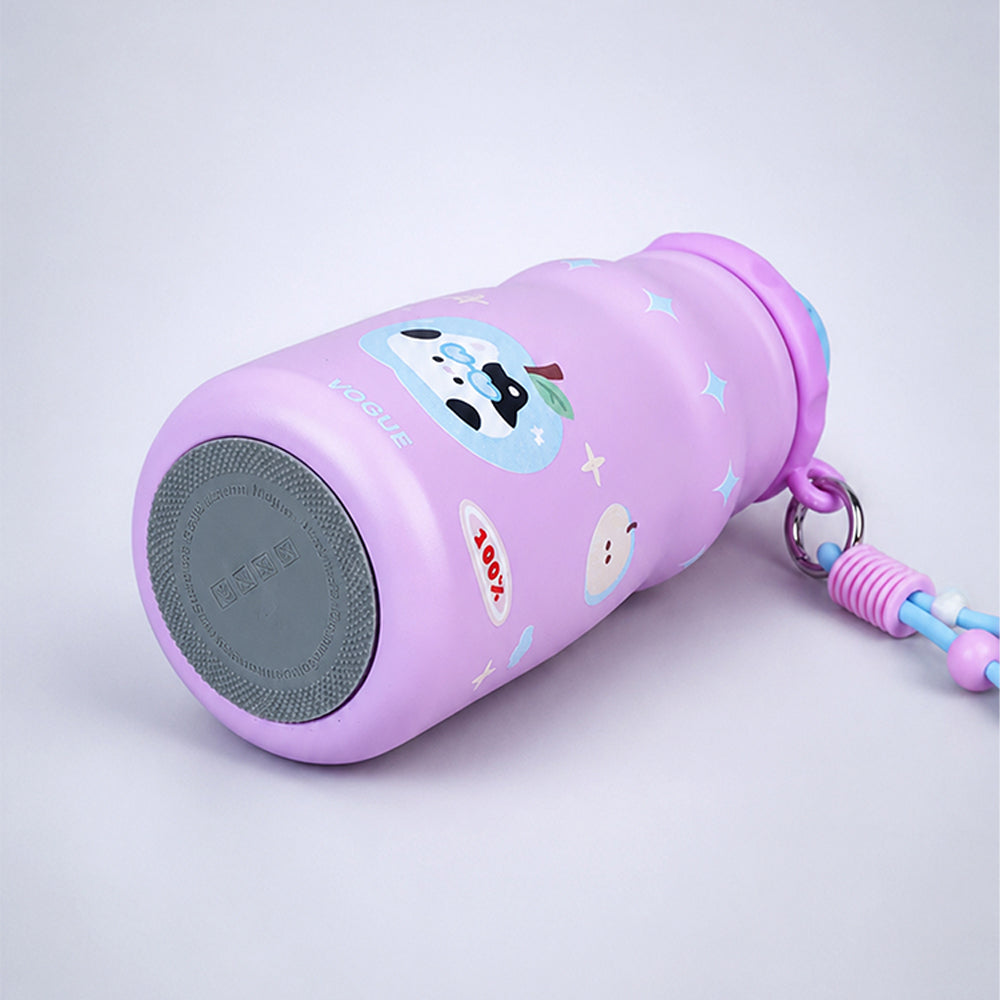 Pink Cat, Fruit Pop Series, sleek Stainless Steel Water Bottle with Infuser attachment for Kids, 400ml