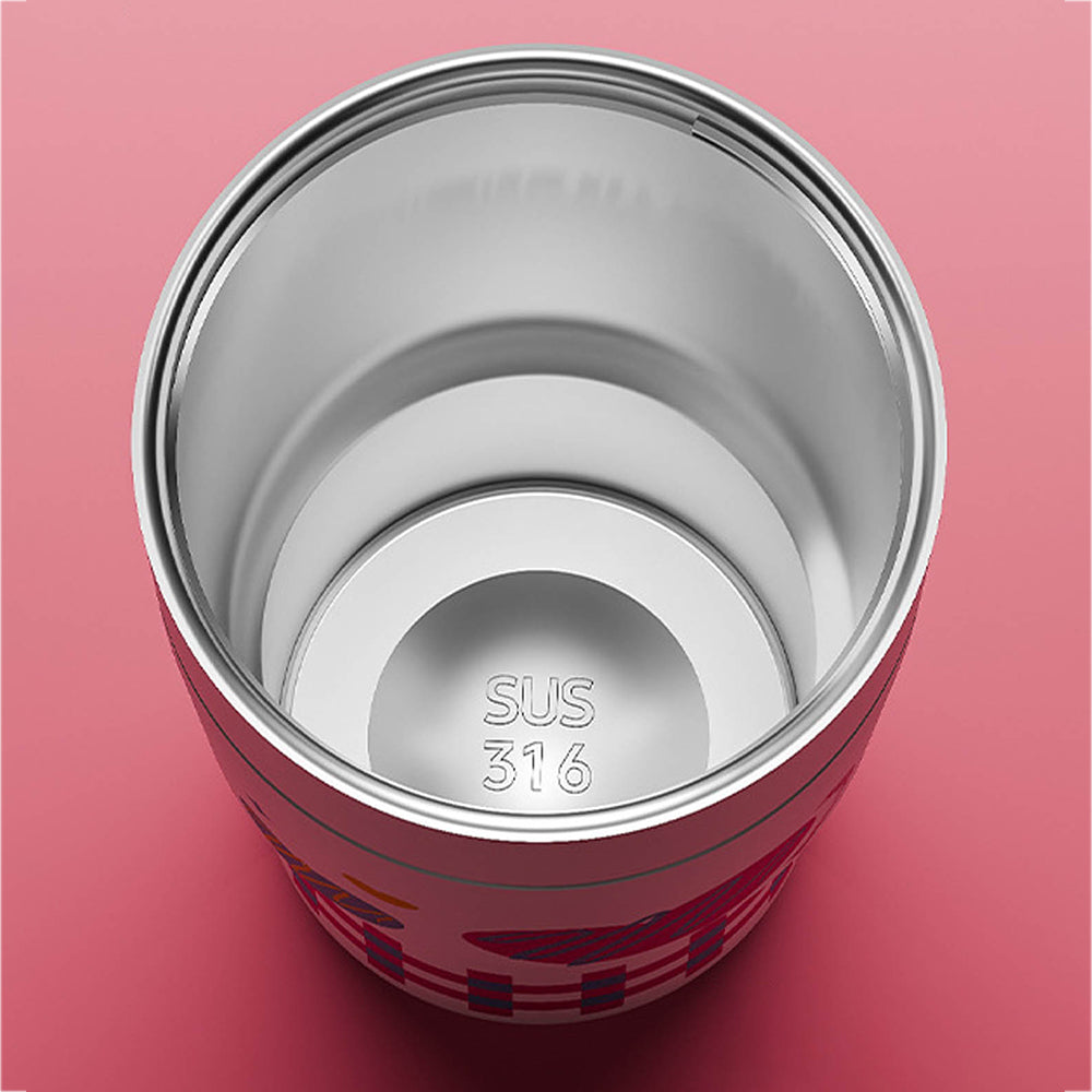 Pink Hearts, Bubble Lid series, with detachable infuser Stainless Steel Kids Tumbler Water Bottle , 680ml