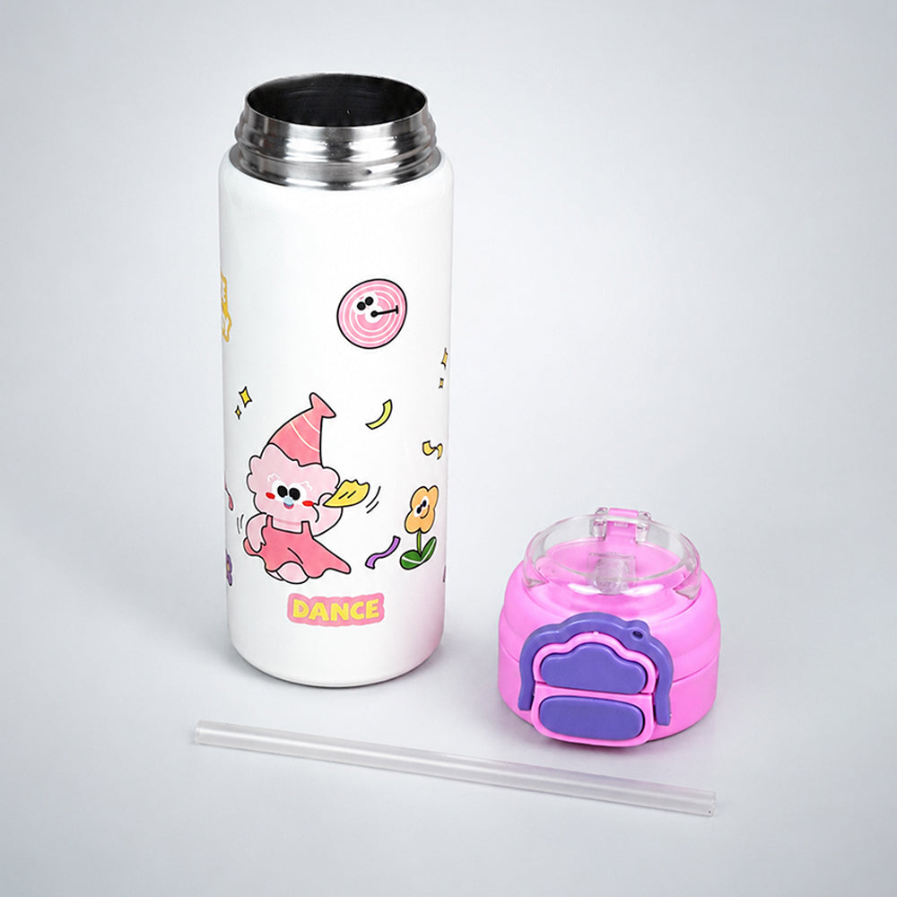 Pink Lid, Dance Buddy Series, Stainless Steel Water Bottle for Kids, 700ml