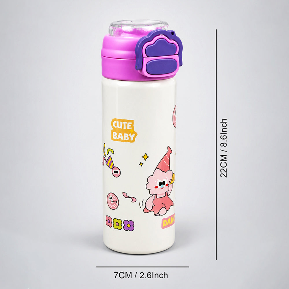 Pink Lid, Dance Buddy Series, Stainless Steel Water Bottle for Kids, 700ml