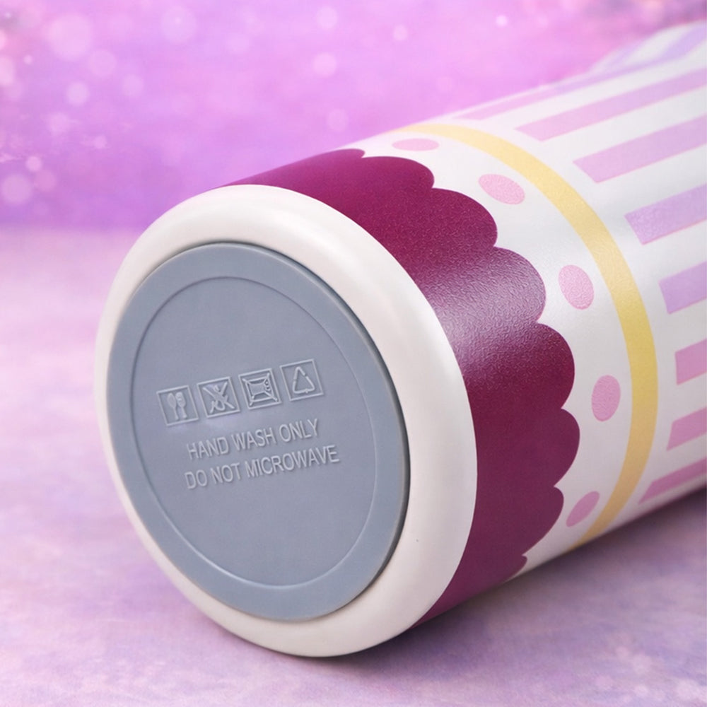 Pink Stripes,  Rich Series, Stainless Steel Tumbler and Water Bottle for Kids, Teens and Adults, 560 ml