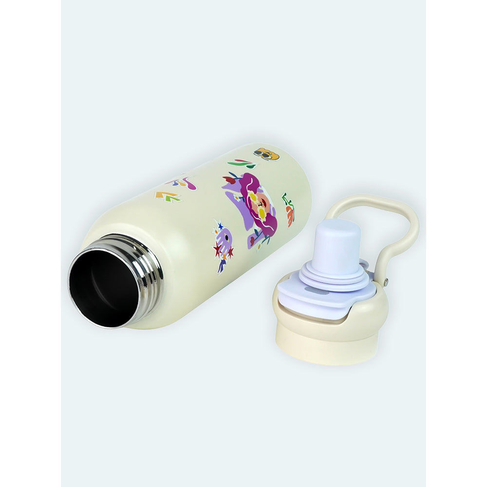 Purple Power Woman Flask Water Bottle, 600ml