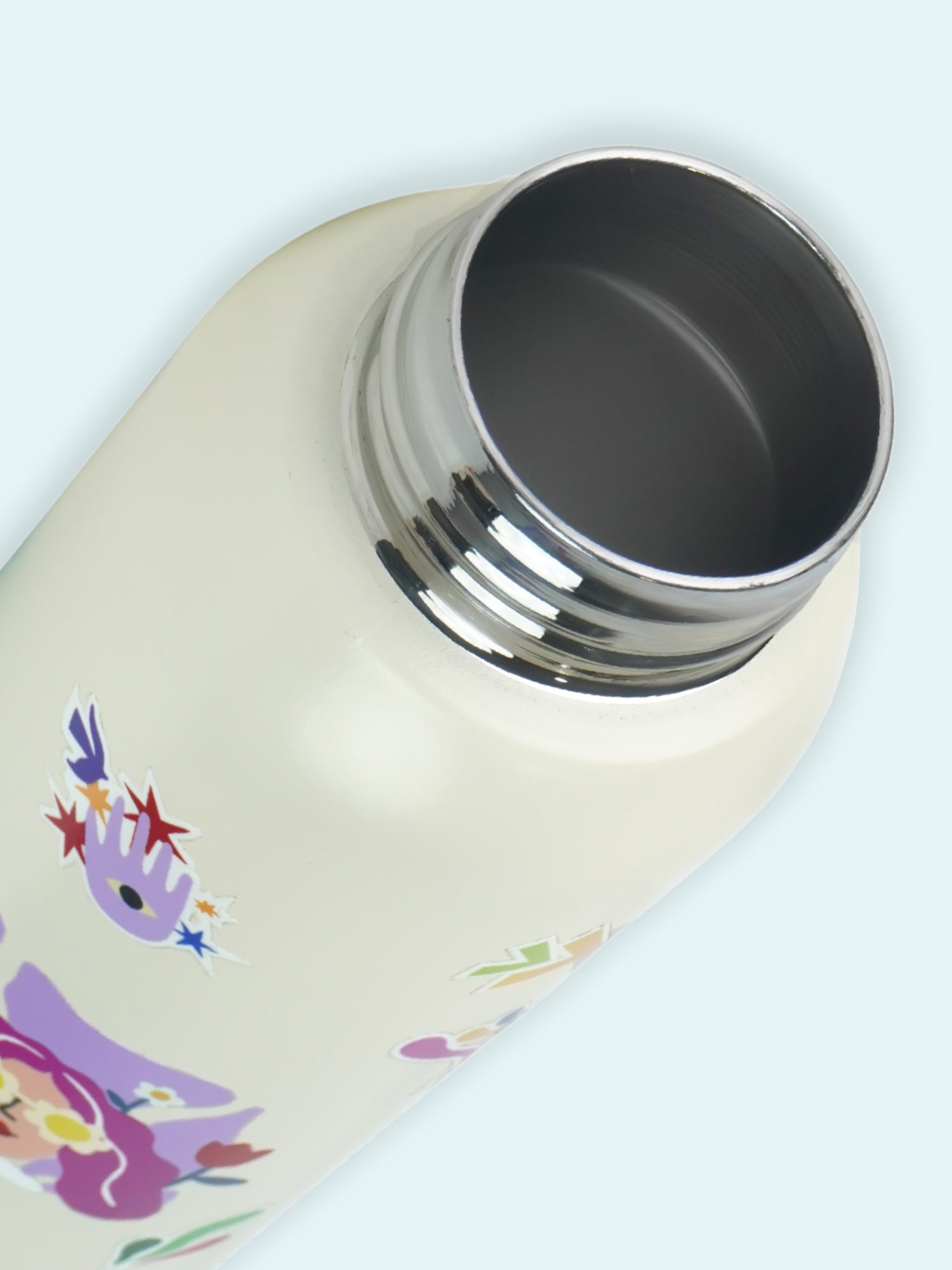 Purple Power Woman Flask Water Bottle, 600ml