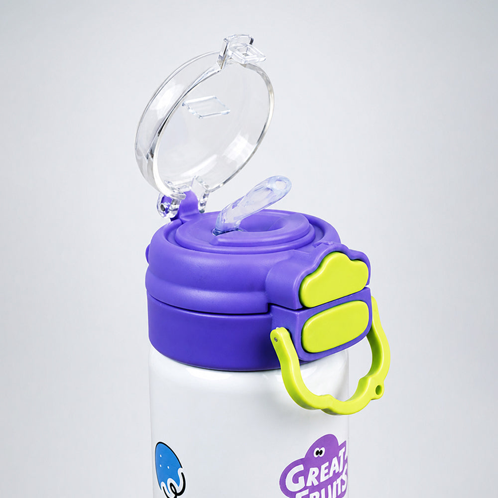 Purple Lid, Fruit Buddy Series, Stainless Steel Water Bottle for Kids, 700ml