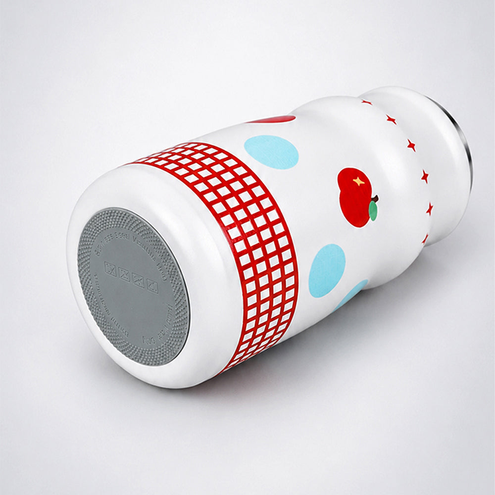 Red Apple, sleek Stainless Steel Water Bottle with Infuser attachment for Kids, 400ml