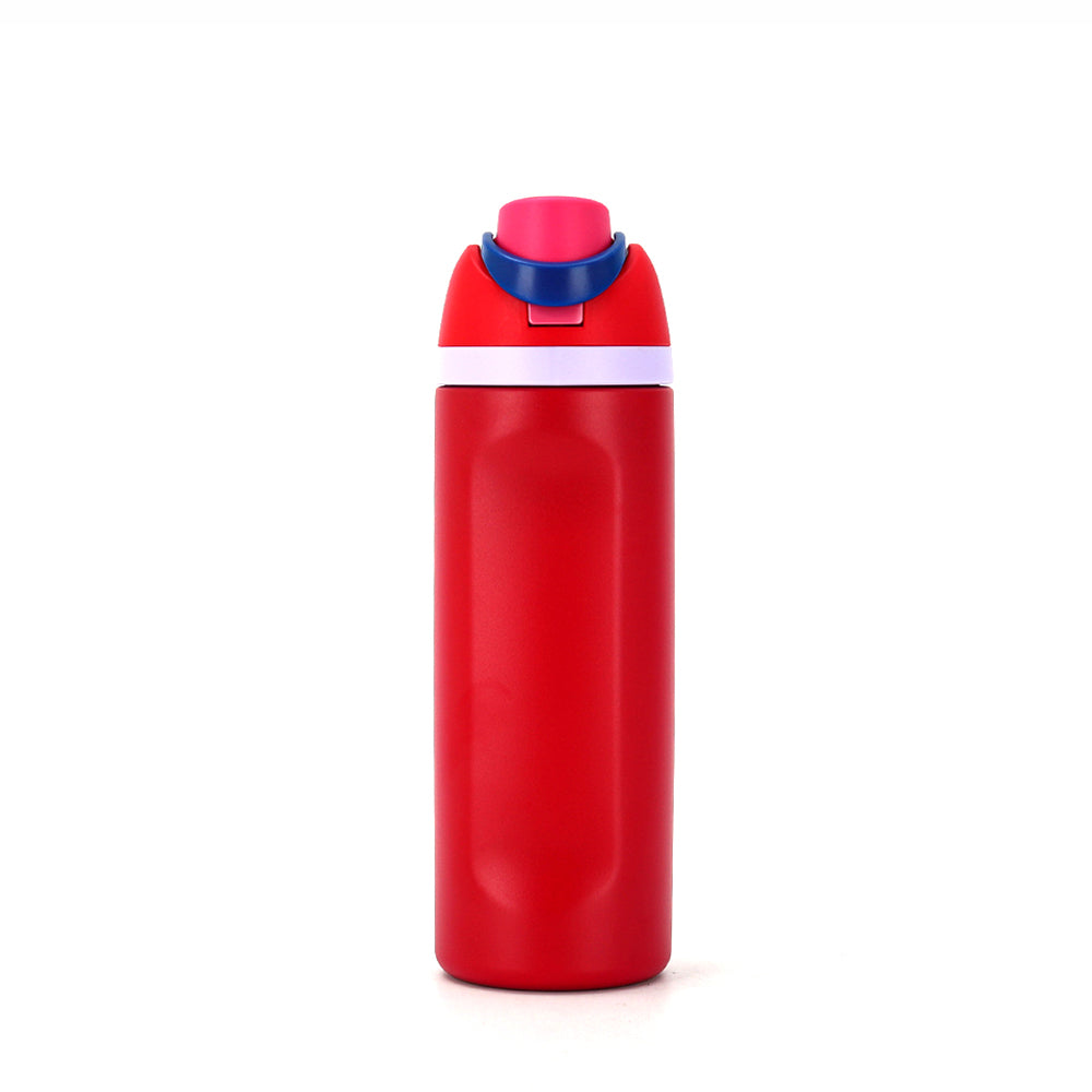 Red Flip Lid styled  Premium Stainless steel Double Wall Bottle for Office, Gym and School, 750ML