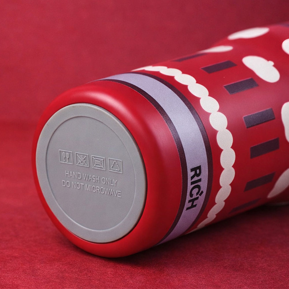 Red Checks Apple ,  Rich Series, Stainless Steel Tumbler and Water Bottle for kids, Teens and Adults, 560 ml