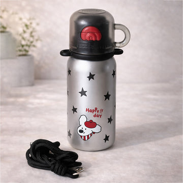 Silver Black Star Cuplid Series,  Stainless Steel Kids Water Bottle , 500ml