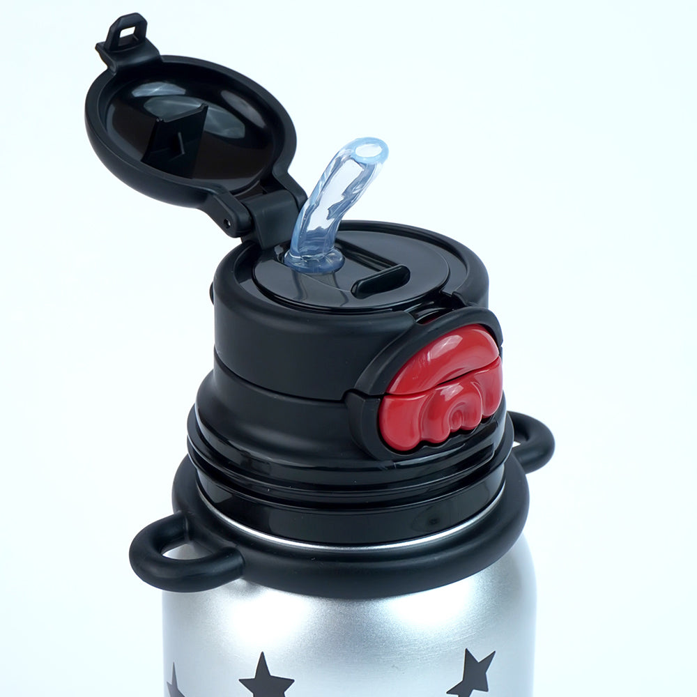 Silver Black Star Cuplid Series,  Stainless Steel Kids Water Bottle , 500ml