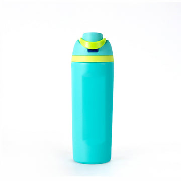 Turquoise Flip Lid styled  Premium Stainless steel Double Wall Bottle for Office, Gym and School, 750ML