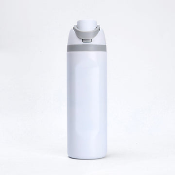 White Flip Lid styled  Premium Stainless steel Double Wall Bottle for Office, Gym and School, 750ML