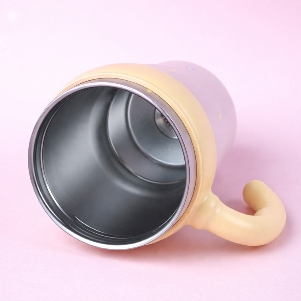 Yellow Pink Bow, Bubble Lid series, with detachable infuser Stainless Steel Kids Tumbler Water Bottle , 680ml