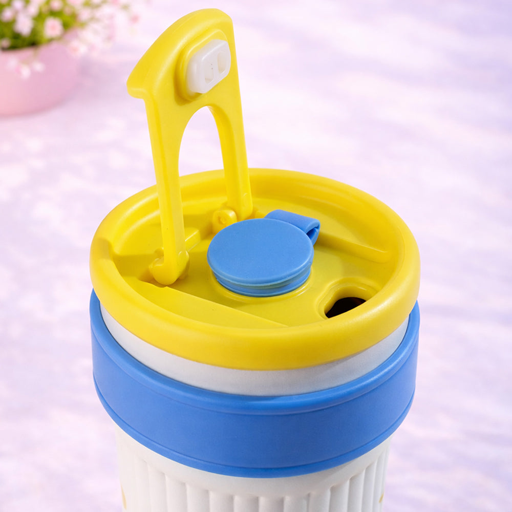 Yellow Lid, popcorn Cat, Twilight Tumbler  Series, Stainless Steel Tumbler and Water Bottle for Teens and Adults, 750 ml