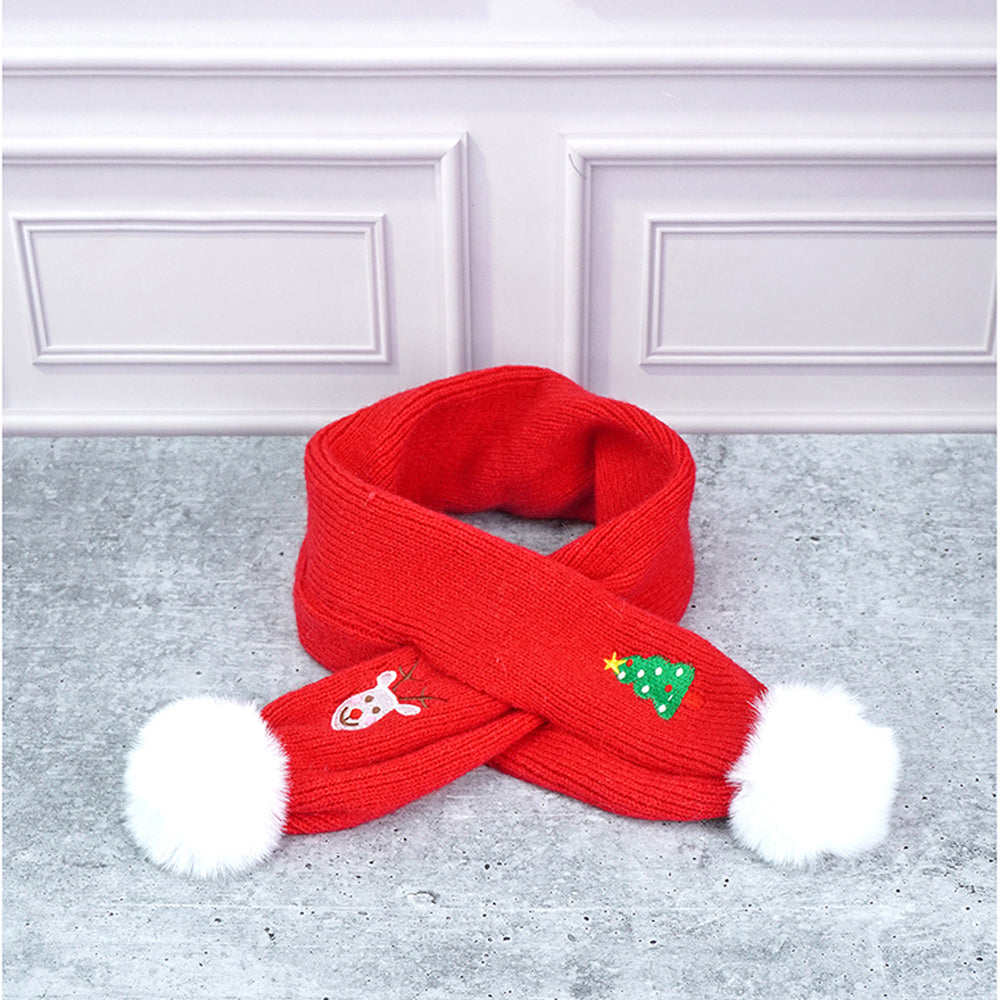 3pcs christmas Themed Winter Cap, Mufflers and Gloves, 4-8 Years