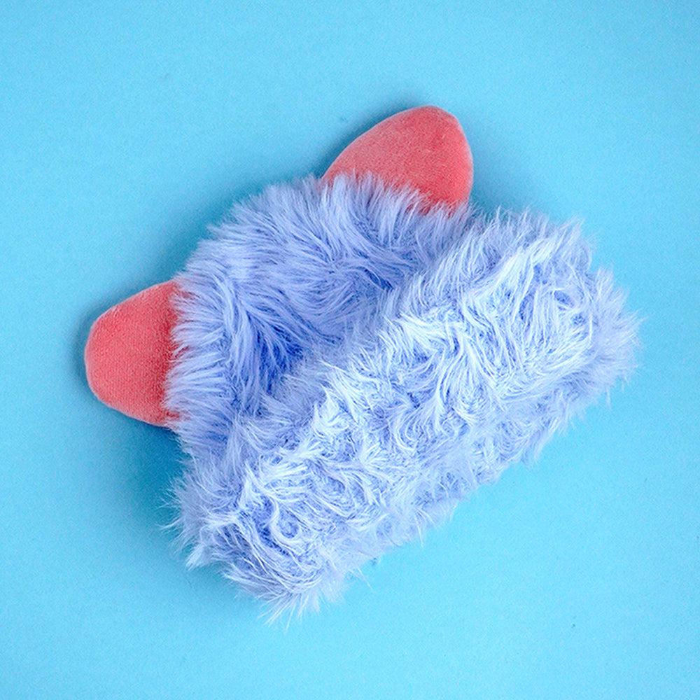 Blue Furry Monster 3d style Winter Cap/Beanie for Kids