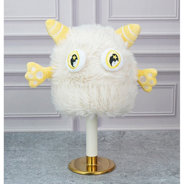 Cream Furry Monster 3d style Winter Cap/Beanie for Kids